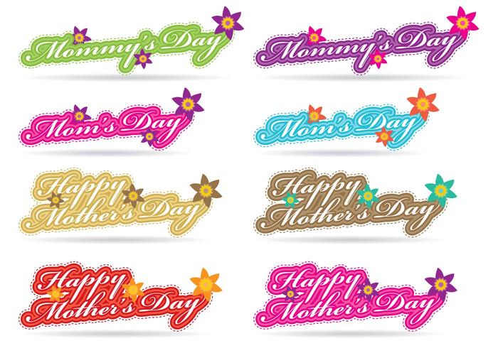 Mothers Day Titles vector