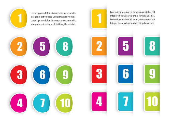 Colorful Bullet Points vector