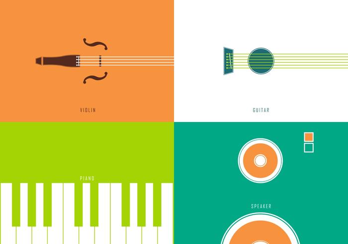 Minimal Music Instrument Vectors