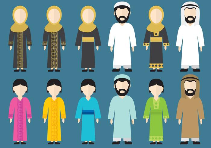 Middle East Clothes vector