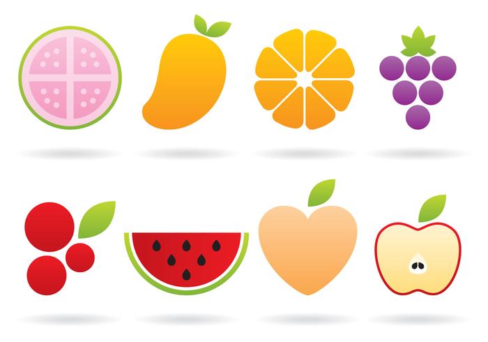 Logos de frutas vector