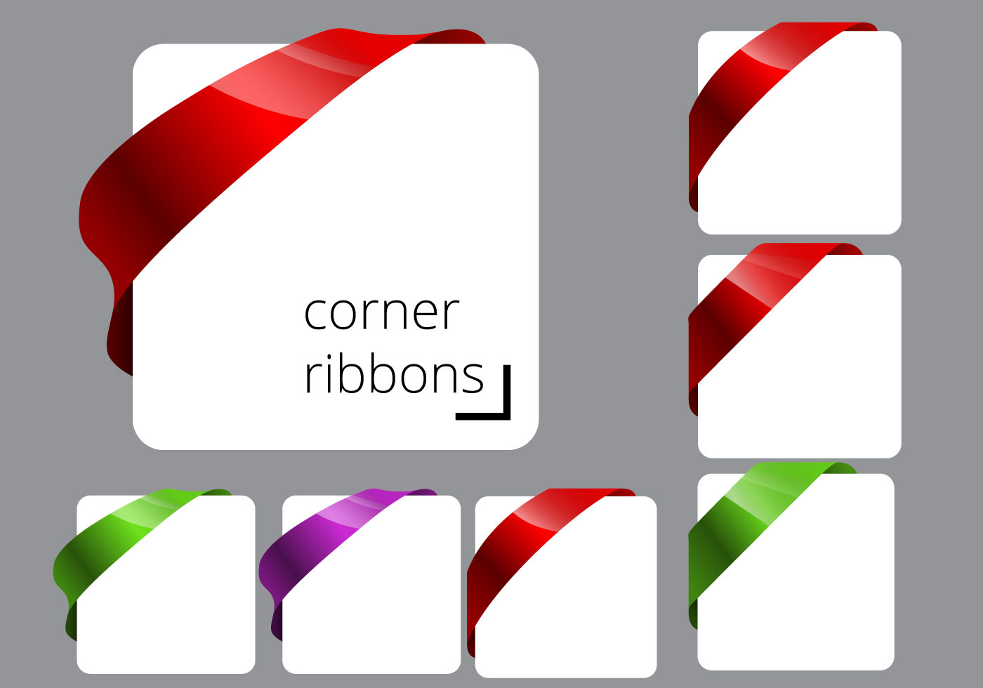 Free Corner Ribbon Vectors Download Free Vector Art, Stock Graphics