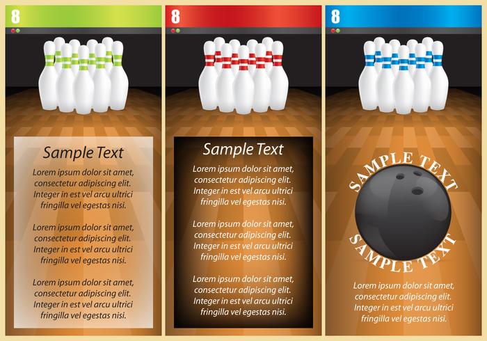 Bowling Alley Flyers vector