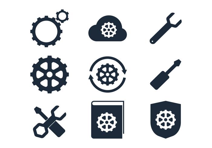 Black Sprocket Icon vector