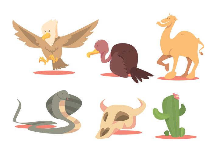 Desert Animal Vector Set