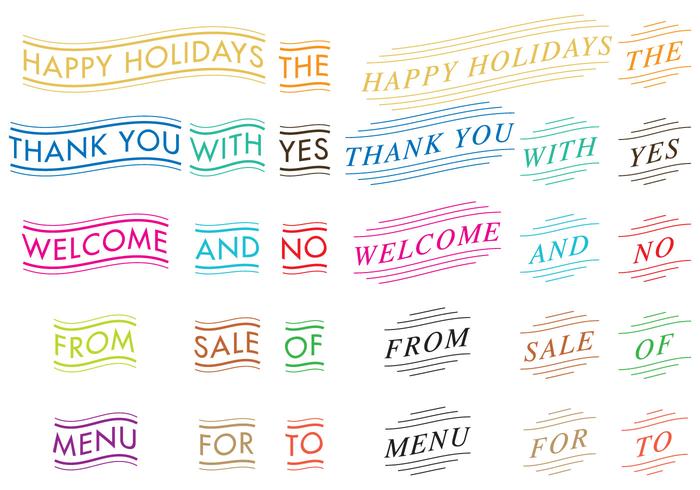 Decorated Words vector