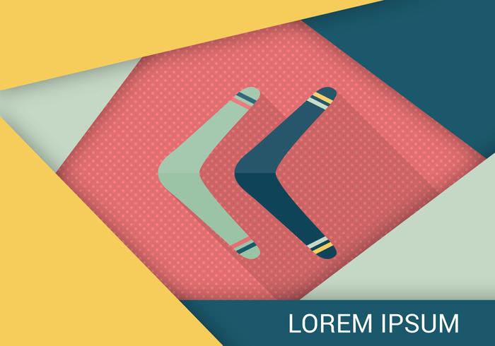 Free Boomerang Flat Icon Vector Free Boomerang Flat Icon Vector