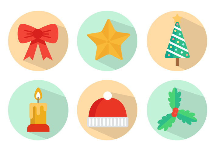 Iconos de Navidad gratis Vector