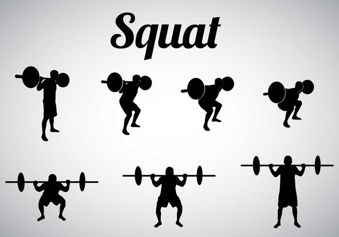 Free Squat Silhouettes Vector