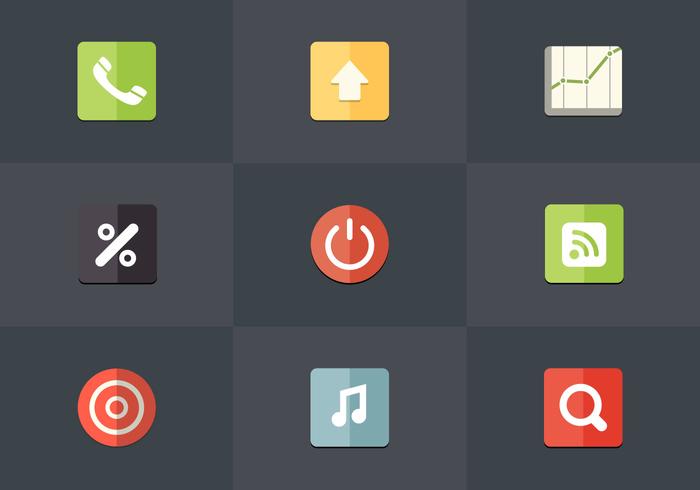 Free Flat Icon Set 06 Vector