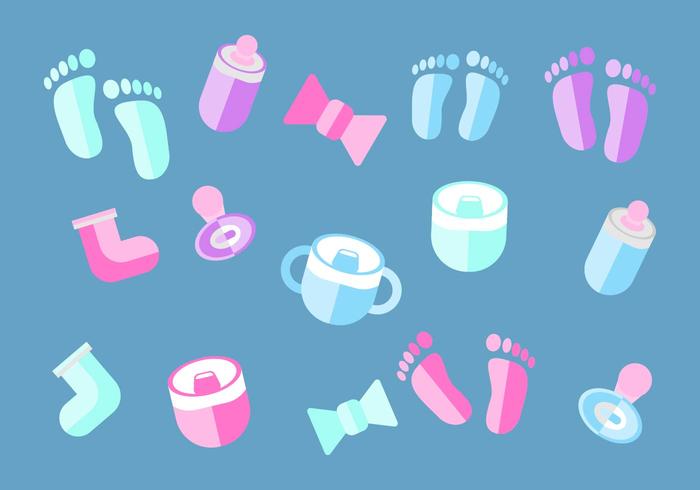 Free Baby Deco Elements Vector