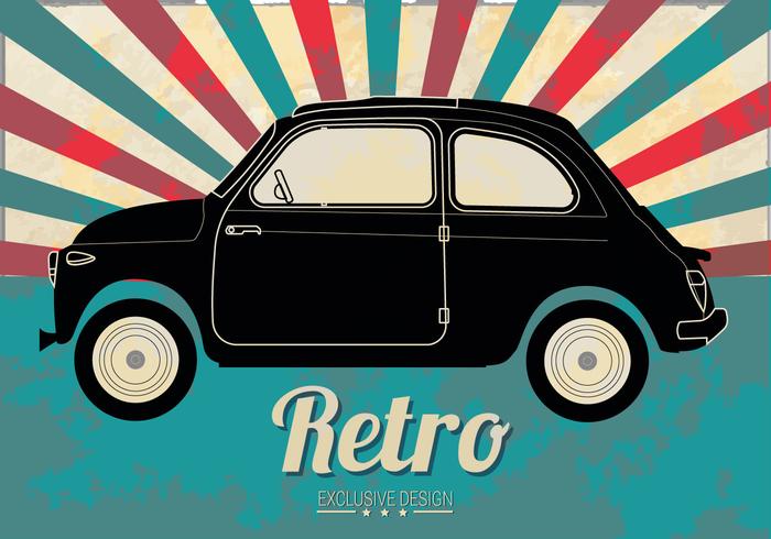 Línea Libre Antiguo Vector De Coche