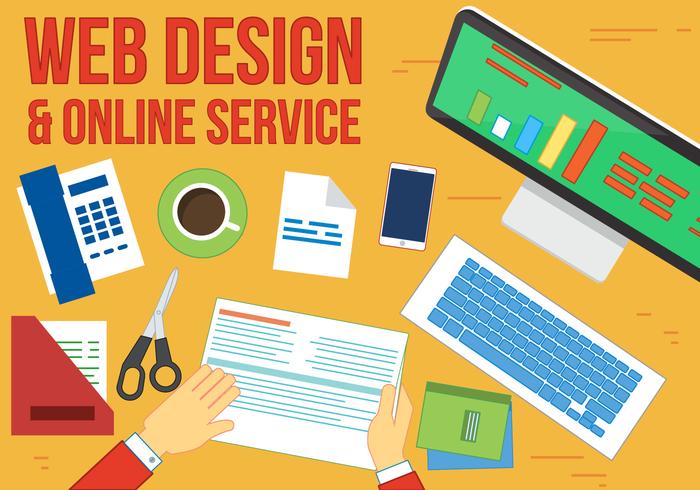 Free Online service Vector Workplace Free Online service Vector Workplace