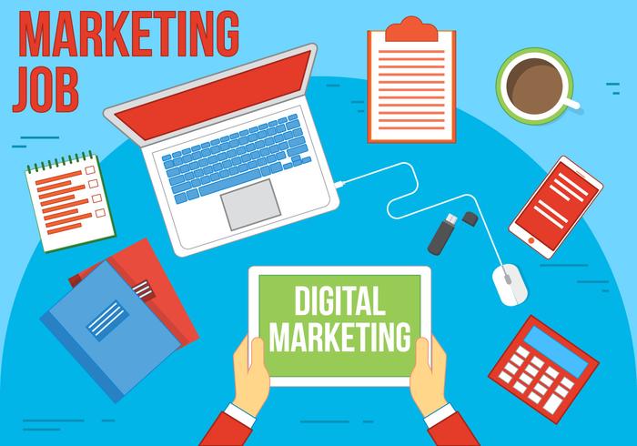 Free Vector Marketing Illustration Free Vector Marketing Illustration