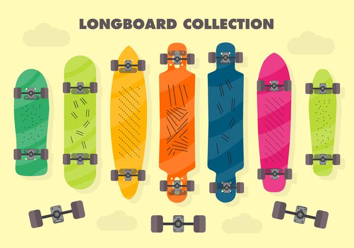 Libre Longboard vector de fondo