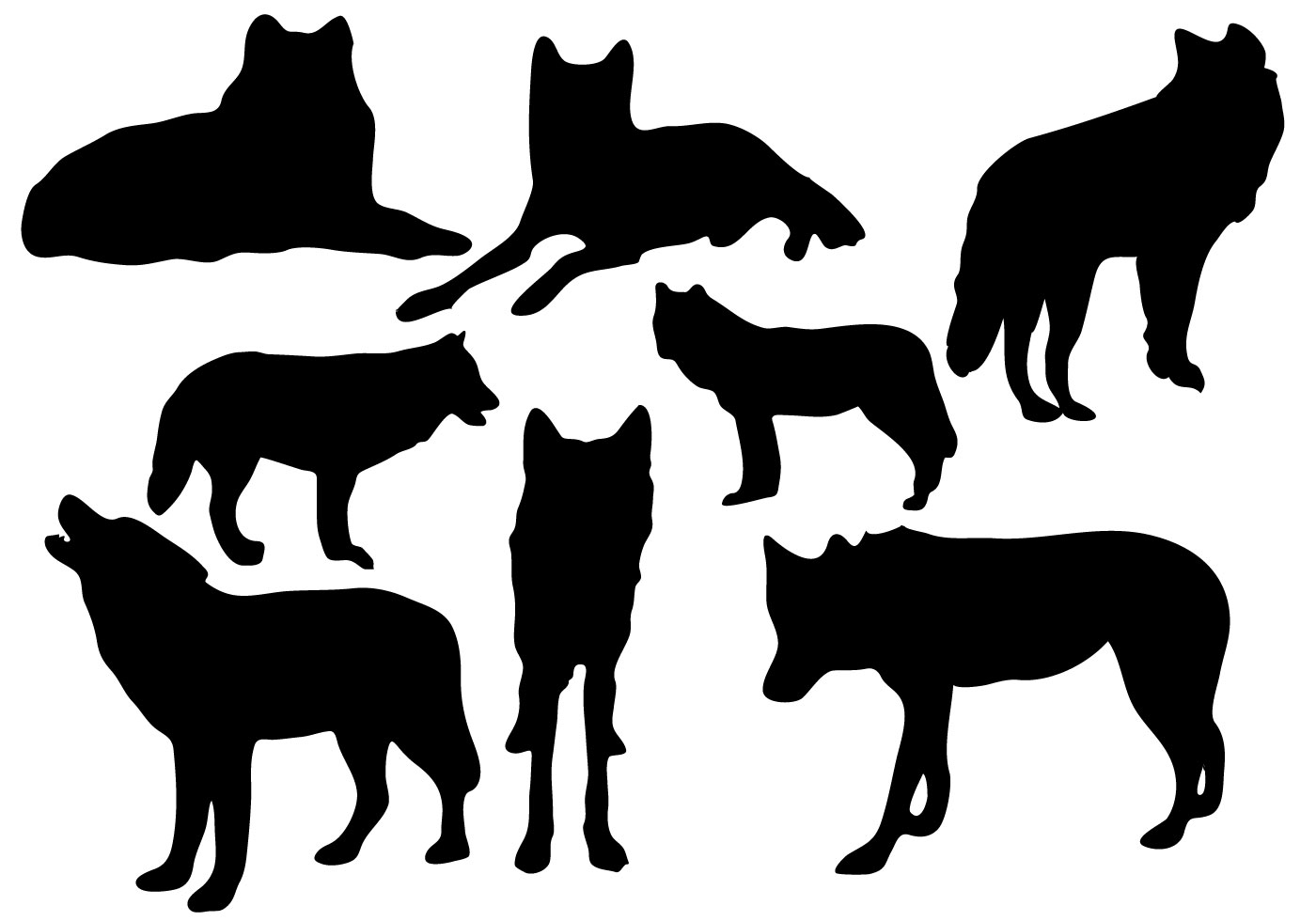 Download Free Wolf Silhouette Vector - Download Free Vectors ...