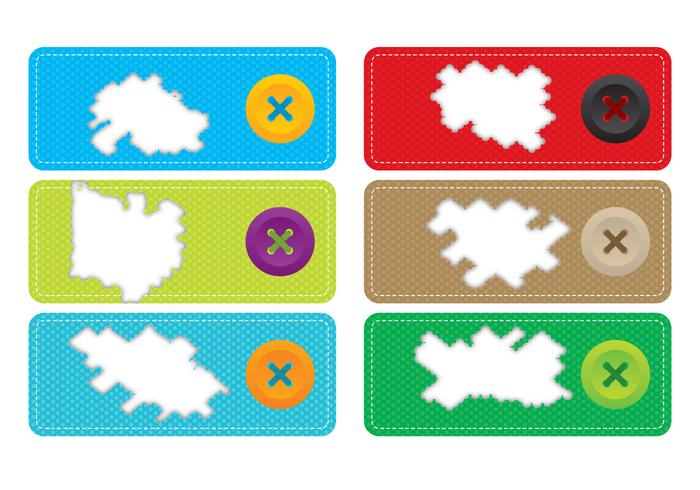 Torn Fabric Label Vectors Torn Fabric Label Vectors