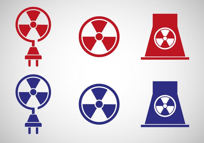 Icono libre de la energía nuclear del icono vector