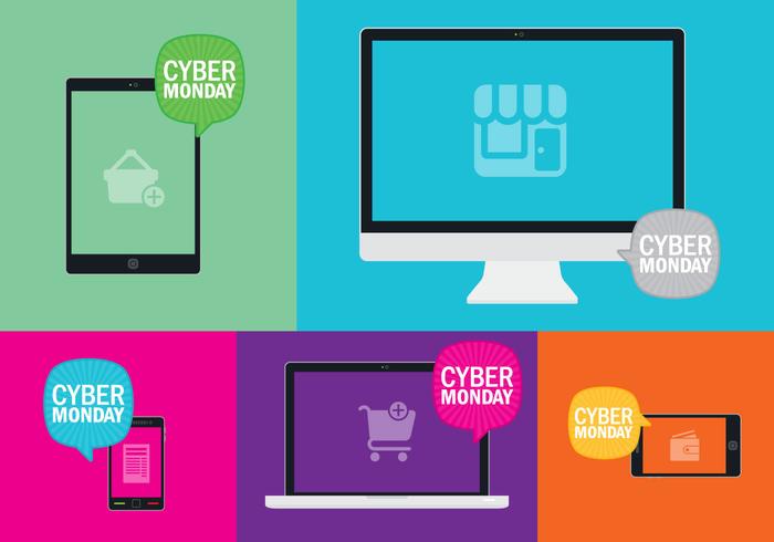 Cyber Monday Devices vector