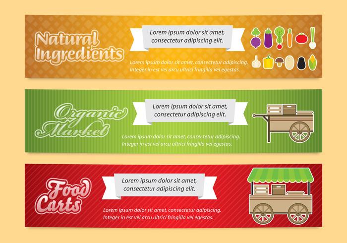 Food Cart Banners vector