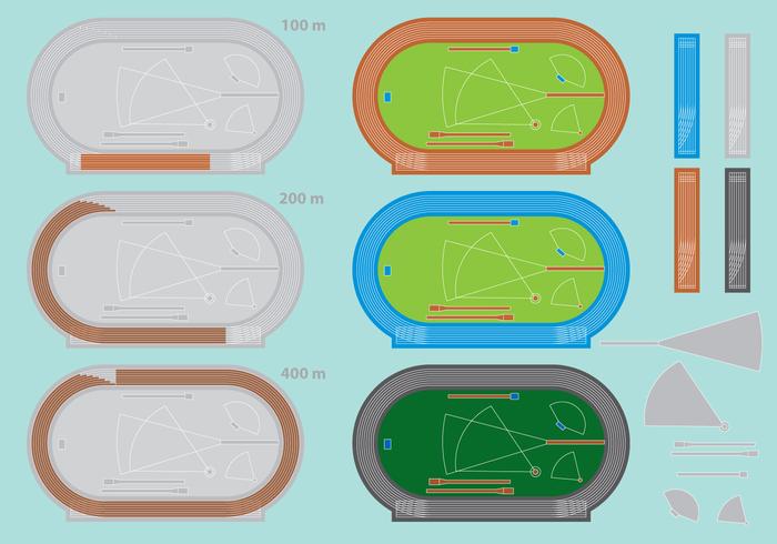 Vectores de la pista olímpica