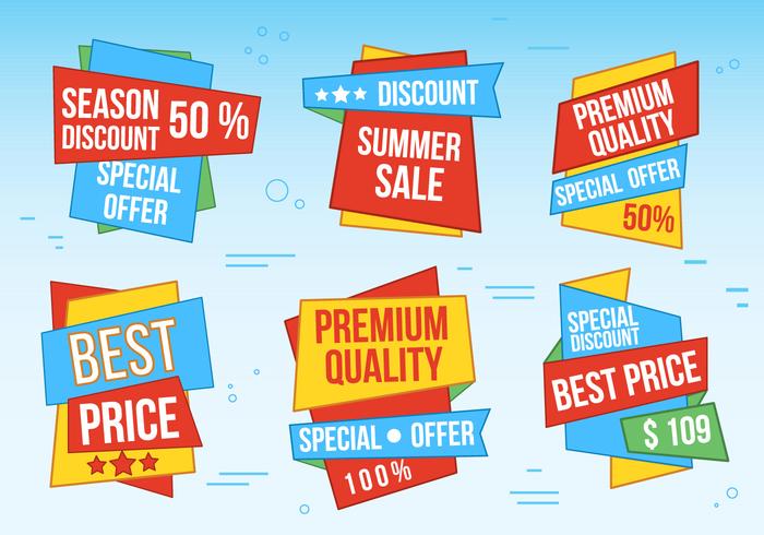 Free Vector Sale Labels