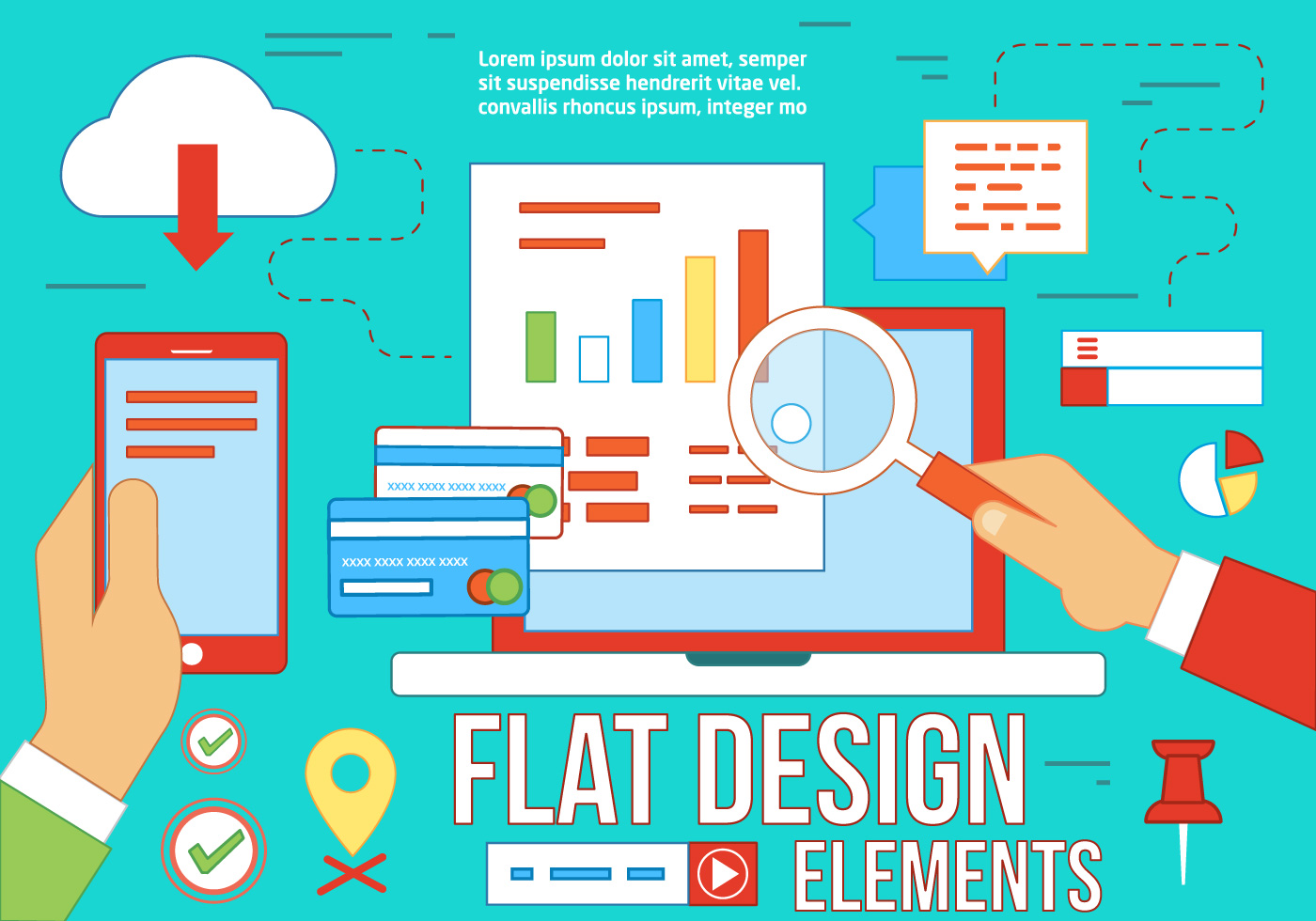 Download Free Flat Design Vector Elements - Download Free Vectors ...