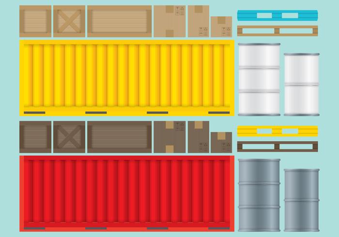 Crates Boxes And Containers.ai vector