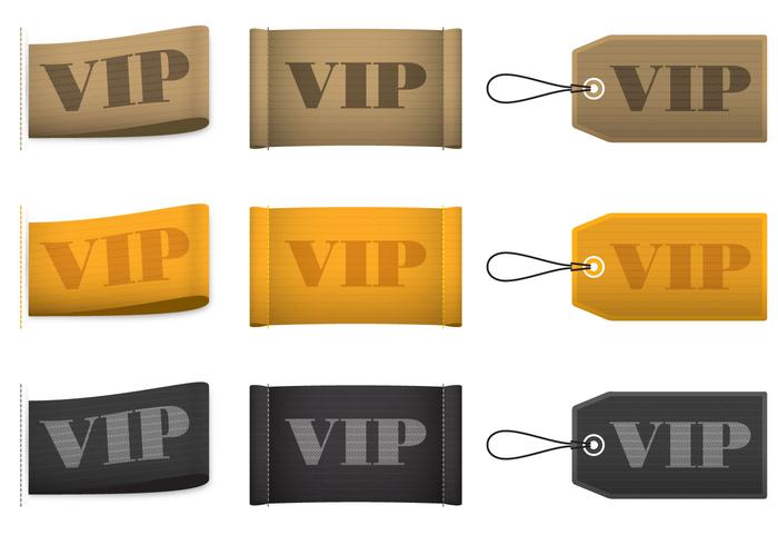 Vectores de etiqueta VIP