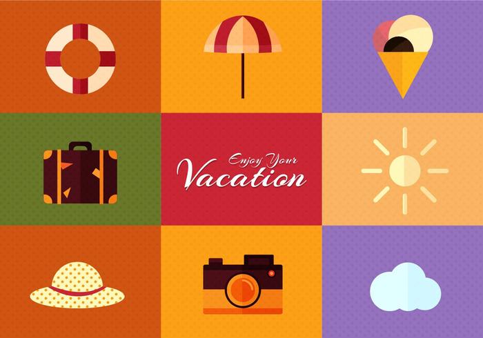 Free Vector Summer Flat Design Set Free Vector Summer Flat Design Set