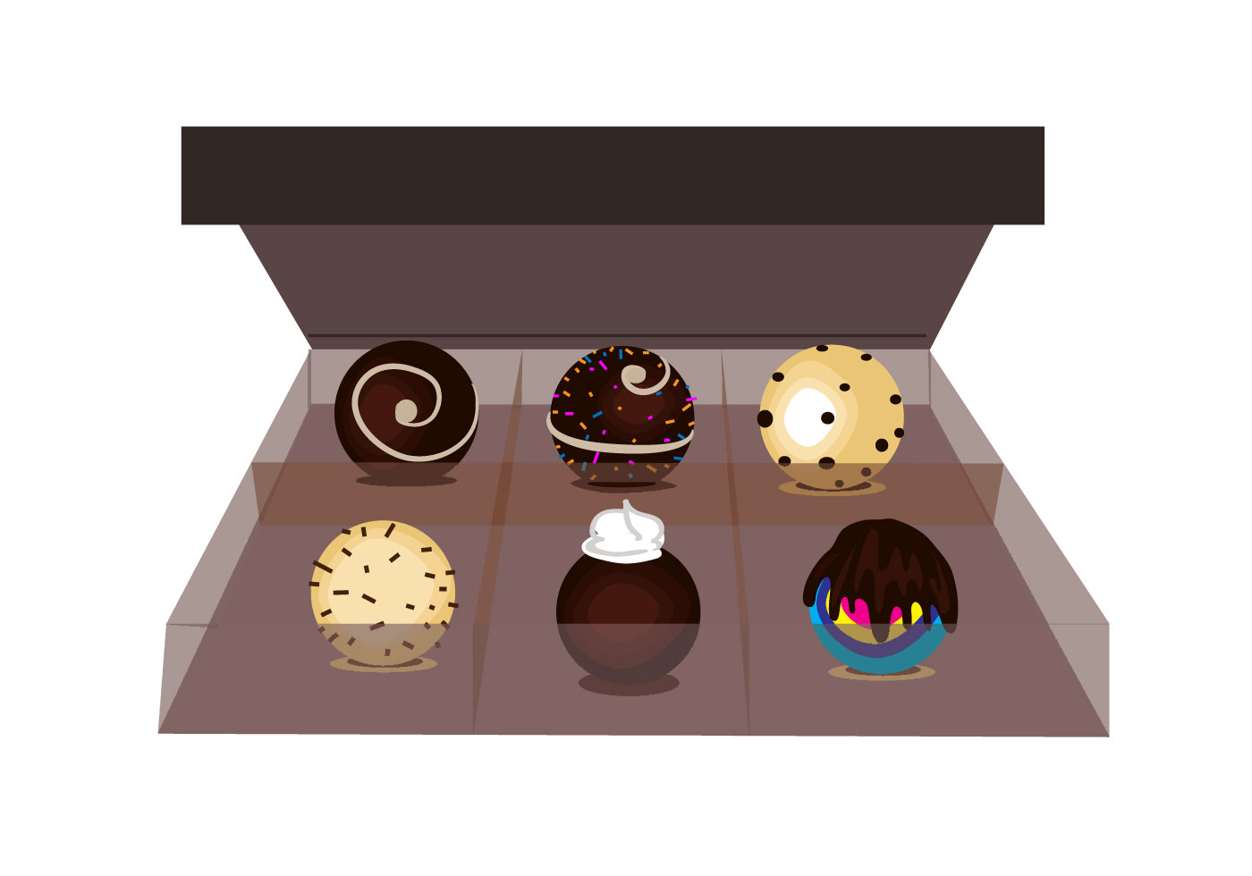 Box of Truffles Vector Download Free Vector Art, Stock Graphics & Images