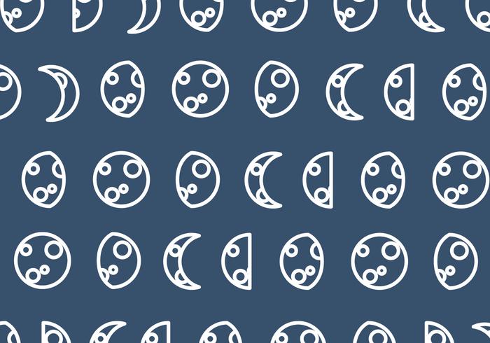 Moon Phase Pattern Vector Moon Phase Pattern Vector