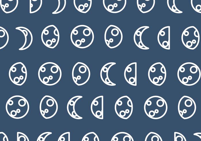 Moon Phase Pattern Vector