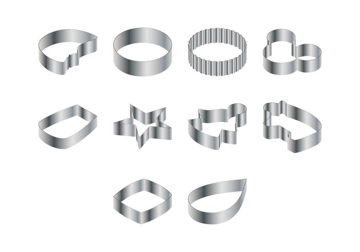 Steel Cookie Cutter Vector Steel Cookie Cutter Vector