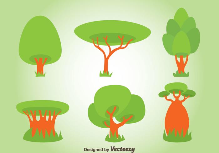 Green Tree Vector Set