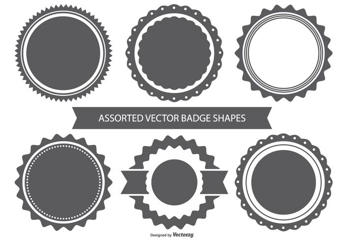 Conjunto de forma de insignia de vector