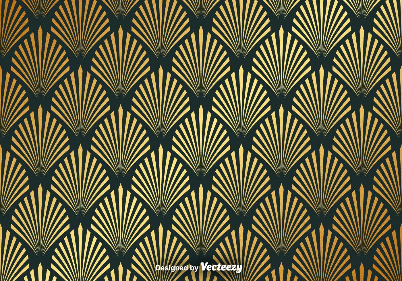 Vector Gold Seamless Pattern With Elegant Shapes 112261 Vector Art at ...