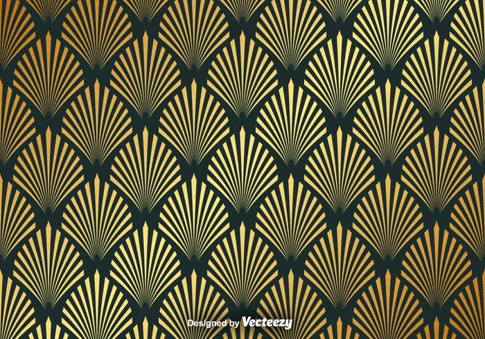 Vector patrón de oro sin costuras con formas elegantes