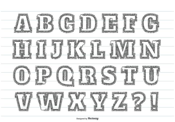 Messy Grunge Alphabet Set