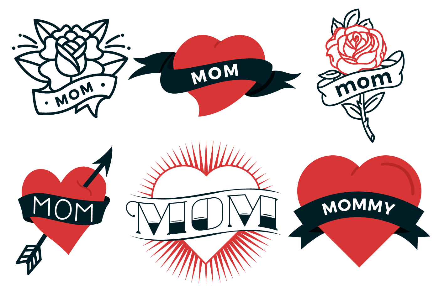 Mom Tattoo - Download Free Vector Art, Stock Graphics & Images