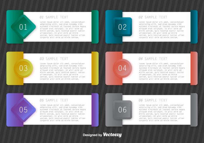 Vector Paper Progress Templates Step Banners