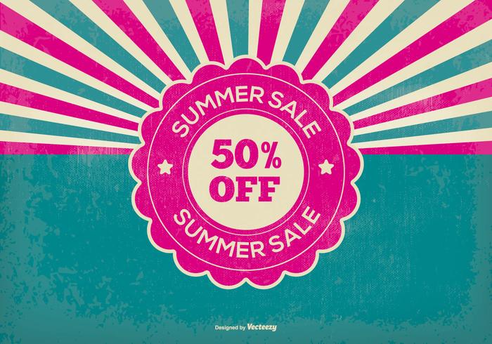 Retro Summer Sale Illustration vector