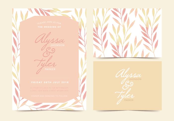 Boho Plant Vector Invitation