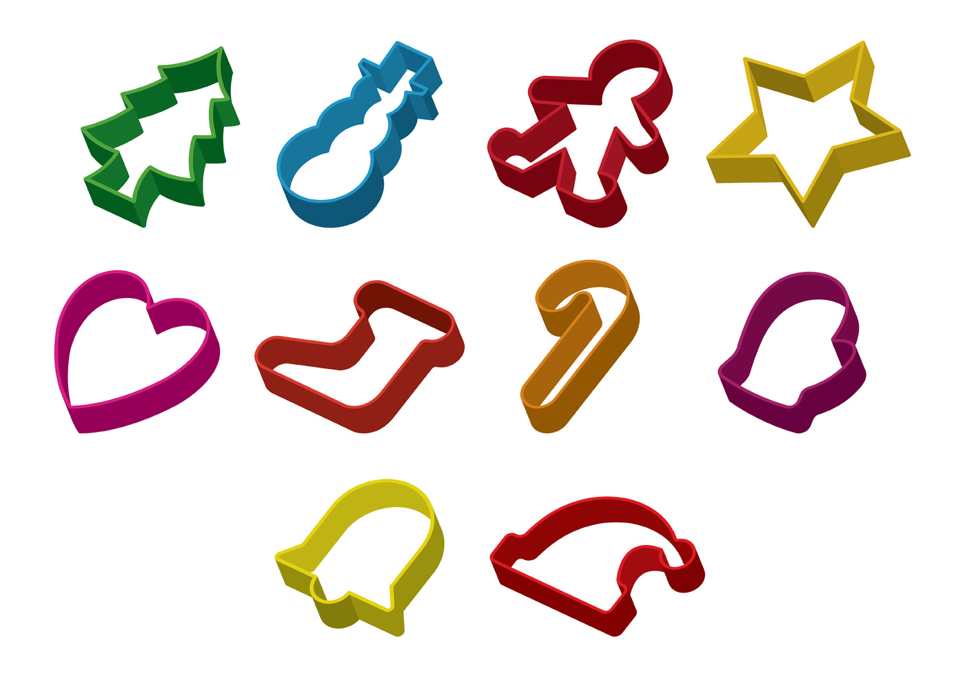 Set Of Cookie Cutter Vector - Download Free Vector Art, Stock Graphics