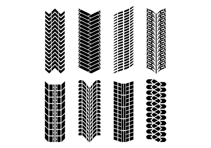 Set Of Tire Mark Vectors