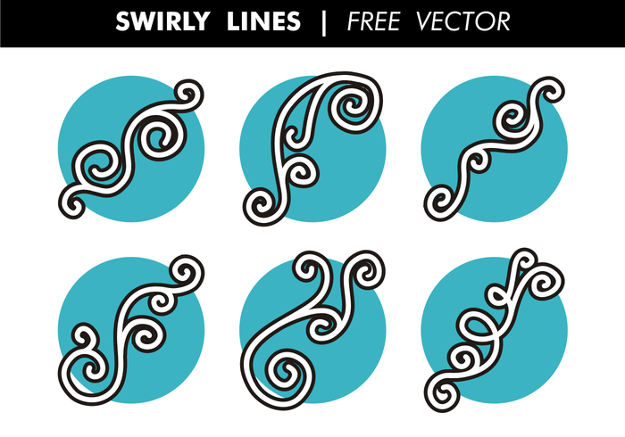 Líneas Swirly Vector Libre