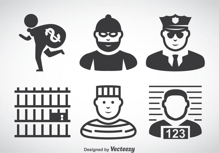 Criminal Icons Vector