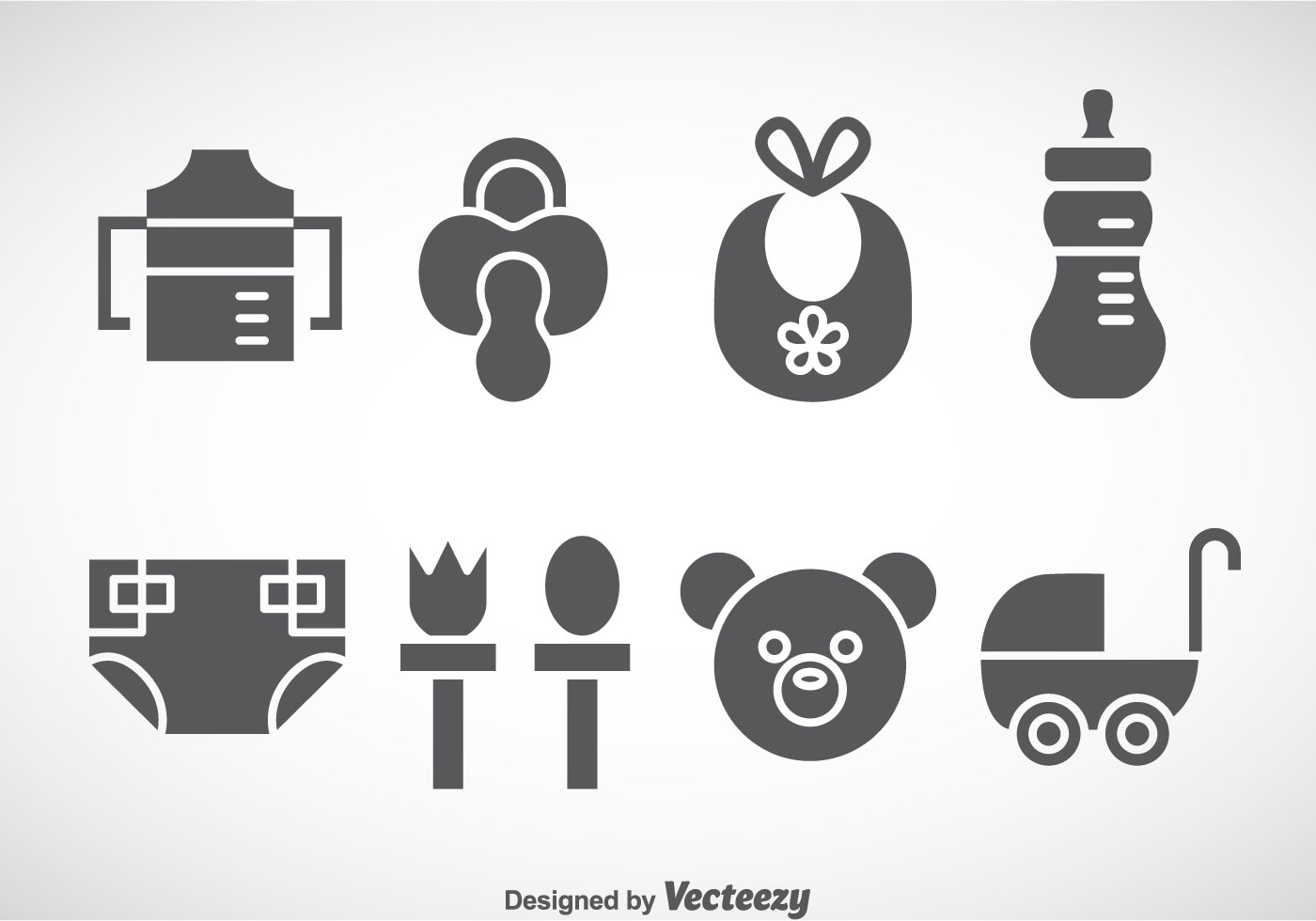 Download Kids And Baby Stuff Grey Icons Vector - Download Free Vector Art, Stock Graphics & Images