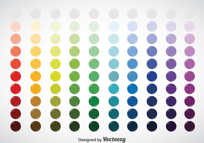 Circle Color Swatches Vector