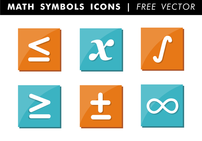 Matemáticas símbolos iconos vector libre